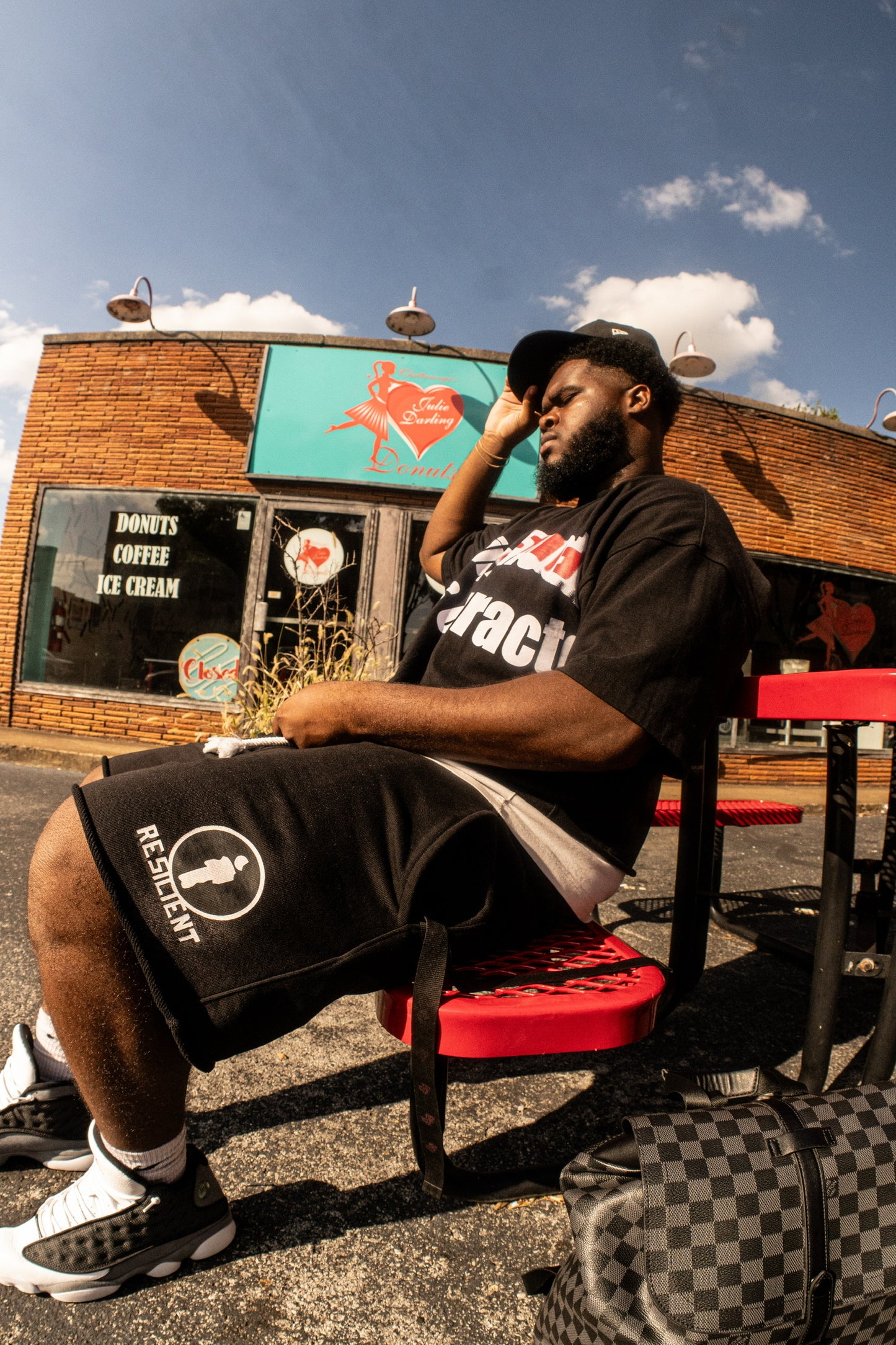 Black "Resilient Man" Shorts