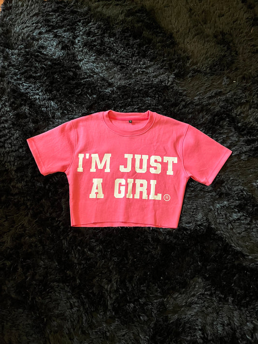 Pink "I'M JUST A GIRL" Tee