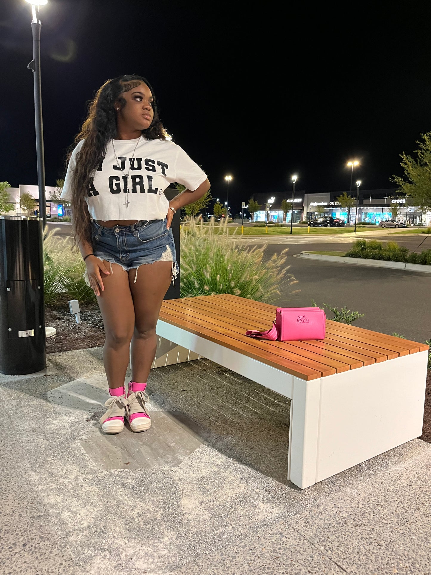 White "I'M JUST A GIRL" Tee