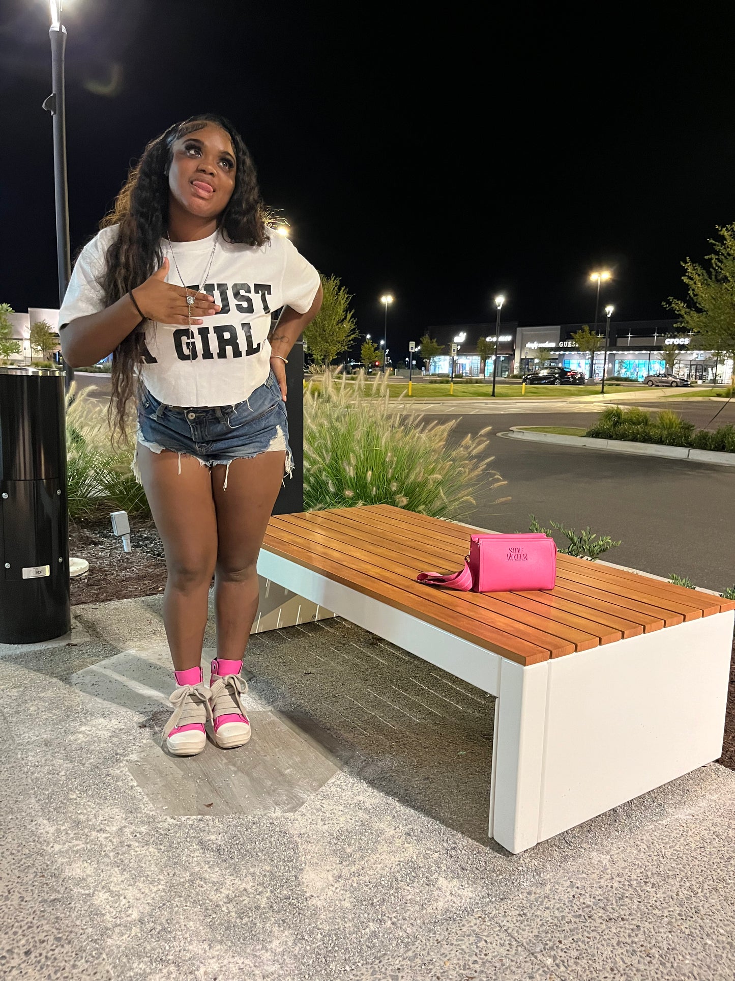 White "I'M JUST A GIRL" Tee