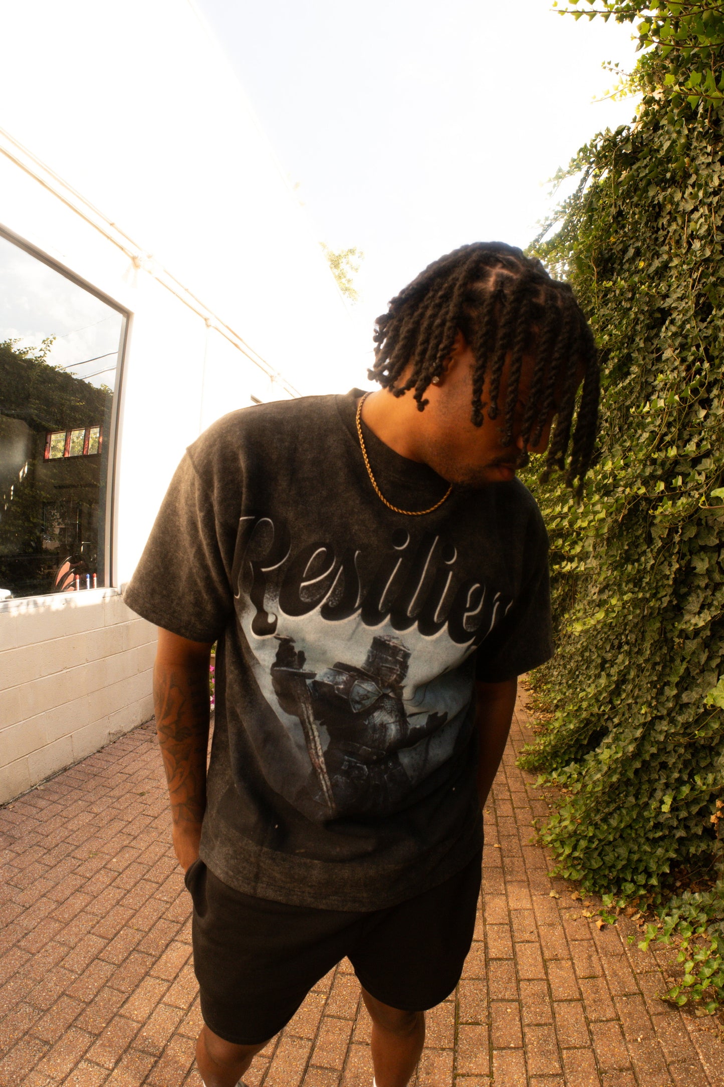 Acid Washed "Dark Knight" Tee