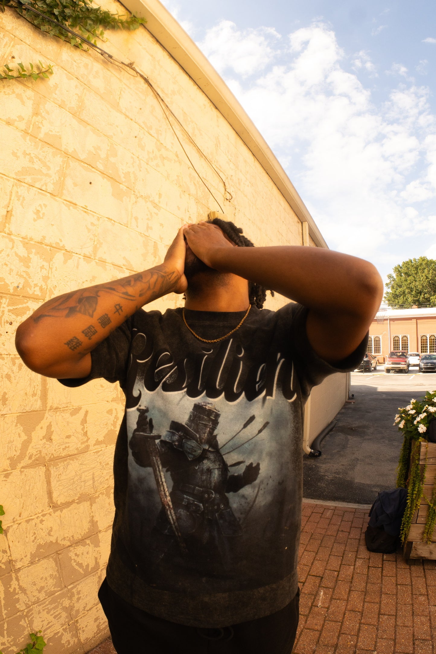 Acid Washed "Dark Knight" Tee