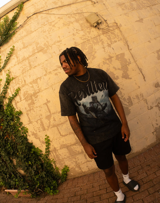 Acid Washed "Dark Knight" Tee